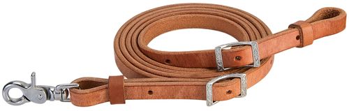 Weaver Harness Leather Roper Reins w/Floral Buckles - Russet