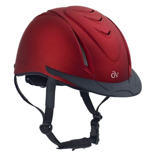 OVERSTOCK: Ovation Metallic Schooler Helmet - Medium/Large - Red
