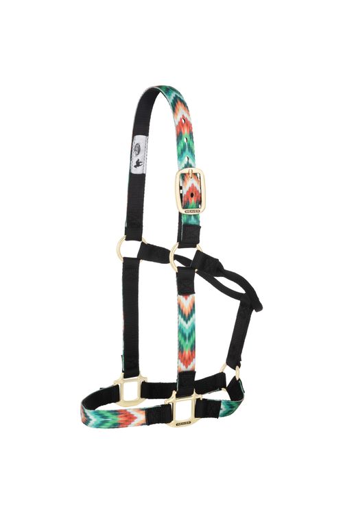 Weaver Patterned Non-Adjustable Halter - Black Chevron