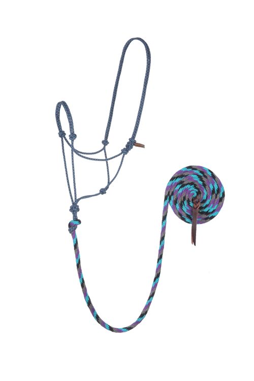 Weaver EcoLuxe Rope Halter w/Lead - Purple/Turquoise