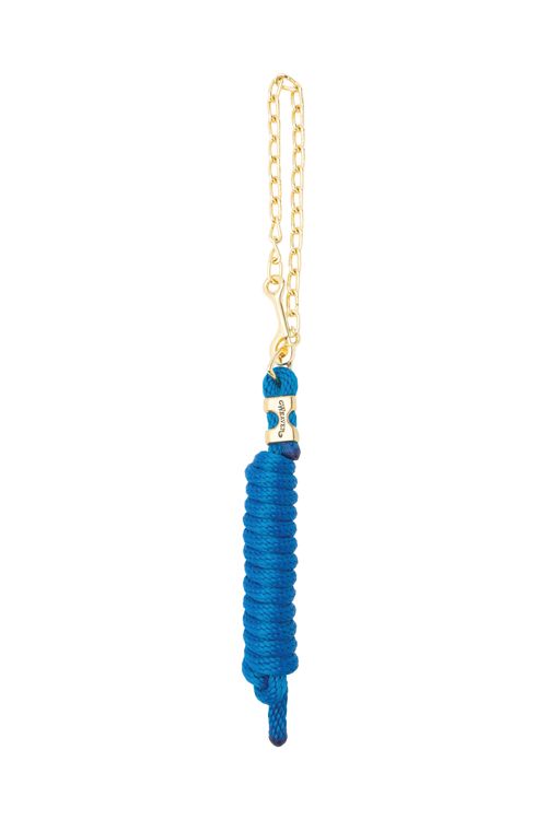 Weaver Poly Lead Rope w/Brass Plated Swivel Chain - Blue