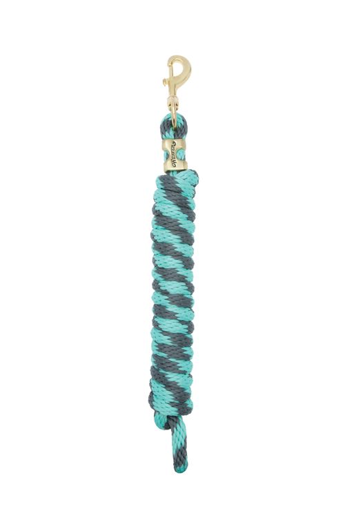 Weaver Poly Lead Rope w/Solid Brass Snap - Gray/Aqua