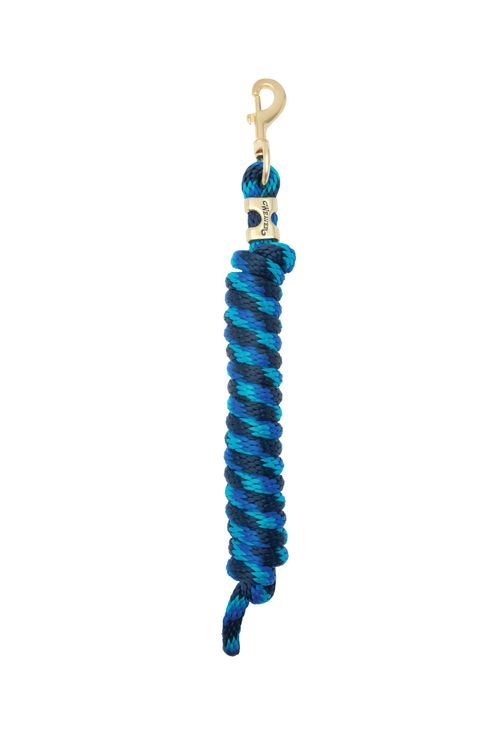 Weaver Poly Lead Rope w/Solid Brass Snap - Navy/Blue/Turquoise