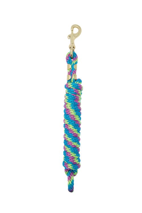 Weaver Value Lead Rope w/Brass Plated Snap - Lime/Hurricane/Purple Jazz