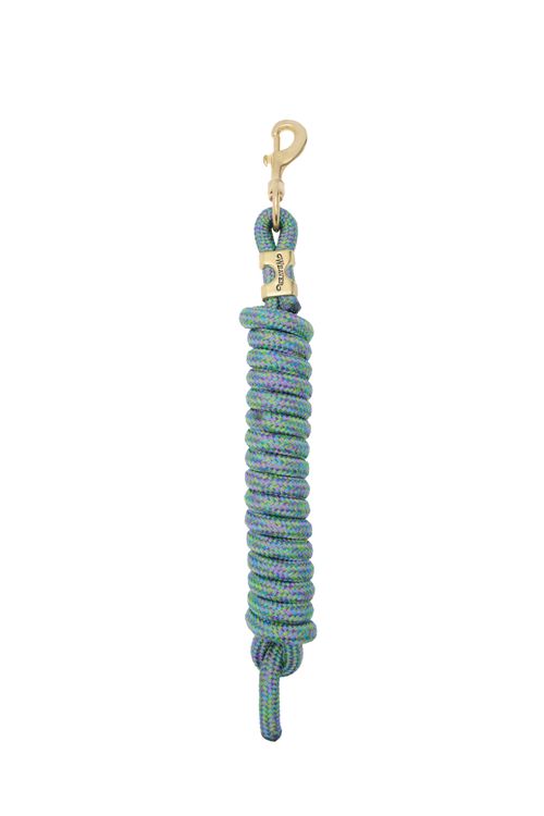 Weaver Poly Lead Rope w/Solid Brass Snap - Dark Purple/Sku Blue/Lime Green