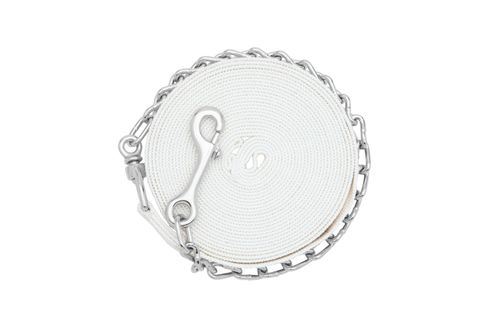 Weaver Flat Cotton Lunge Line w/Chain - Off White