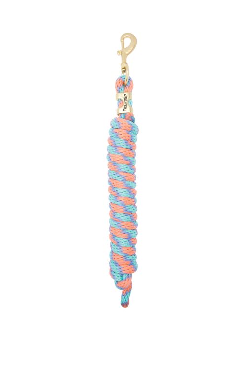 Weaver Poly Lead Rope w/Solid Brass Snap - Coral/Lavender/Mint