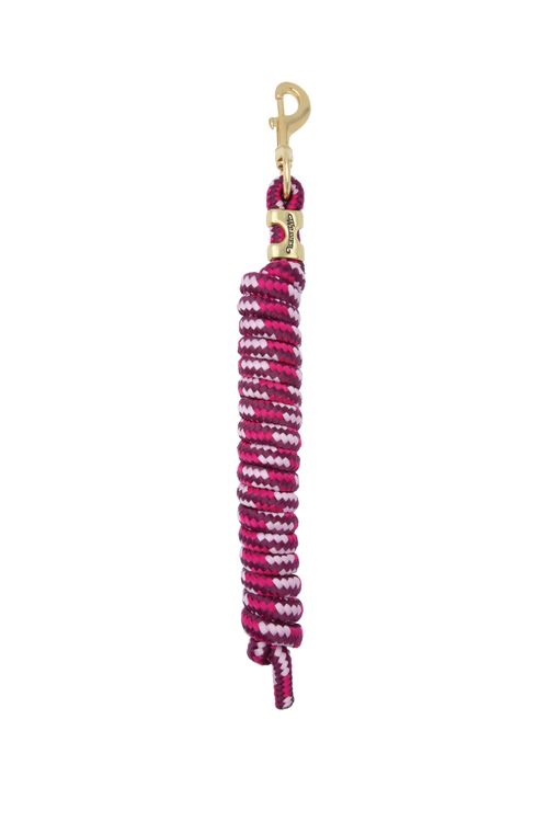 Weaver Poly Lead Rope w/Solid Brass Snap - Burgundy/Pink/Raspberry
