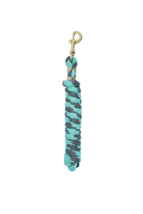 Weaver Value Lead Rope w/Brass Plated Snap - Gray/Aqua