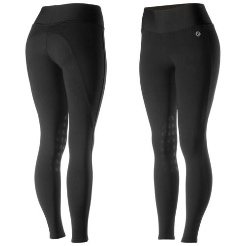 SALE RACK: Horze Women's Juliet HyPer Flex Knee Patch Tights - EU 40/US 28 - Black