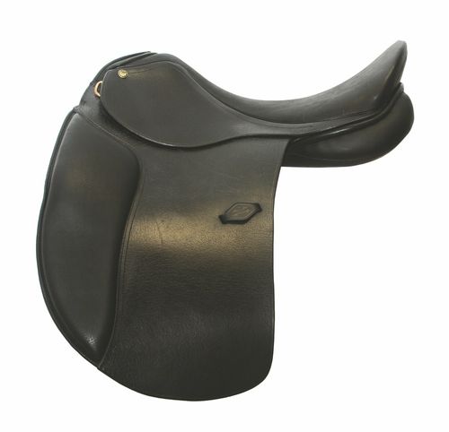 OVERSTOCK: Henri de Rivel Pro Buffalo Leather Dressage Saddle - 18 Regular - Black
