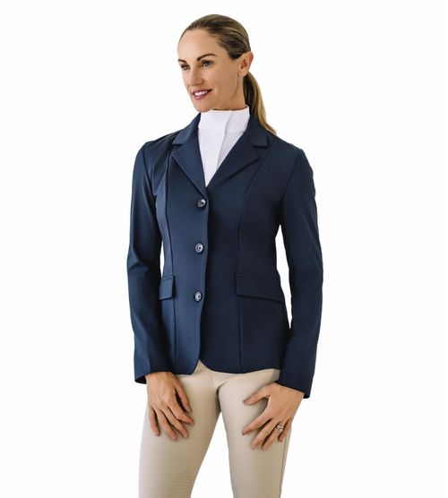 SALE RACK: Ovation Women's PowerFlex Lite 3-Button Show Coat - 14 Regular - Navy