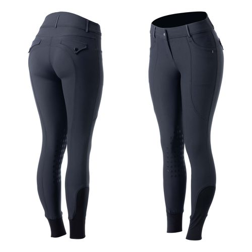 OVERSTOCK: Equinavia Women's Annika Womens Silicone Knee Patch Breeches - 28 - Midnight Navy