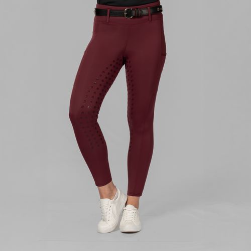 Equinavia Women's Inga Fusion Full Grip Tights - Burgundy