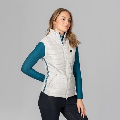 Equinavia Women's Heidi Insulated Riding Vest - Light Gray/Lyons Blue