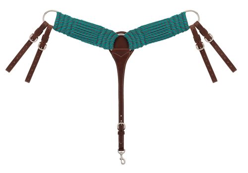Weaver EcoLuxe Bamboo Roper Breast Collar - Turquoise/Charcoal