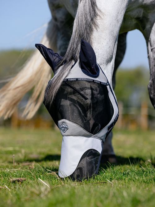 LeMieux Kudos AeroGuard Full Fly Mask - Navy