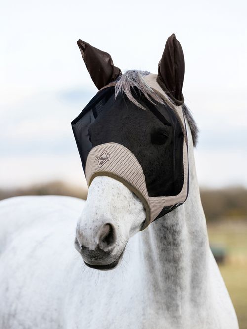 LeMieux Kudos AeroGuard Half Fly Mask - Pecan
