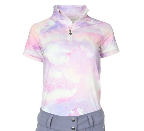 OVERSTOCK: Dapplebay Kids' 1/4 Zip Short Sleeve Shirt - 6-7 years - Lavender Haze