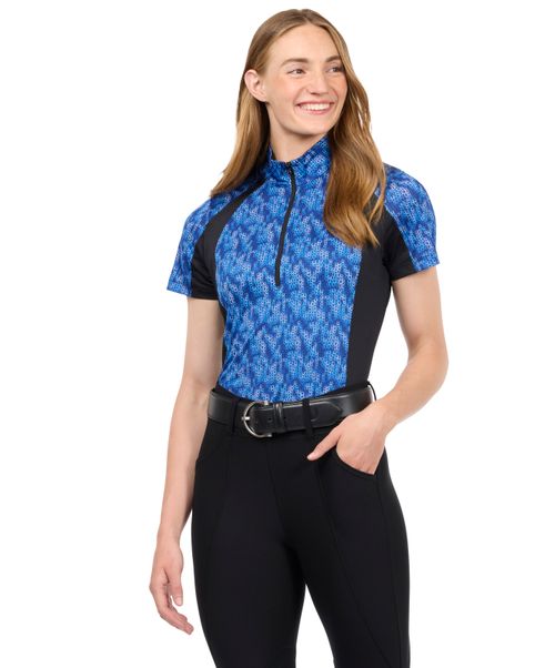 SALE RACK: Kerrits Women's Equibreeze Print Ice Fil Short Sleeve Shirt - 2X - Oasis Lucky Cascade