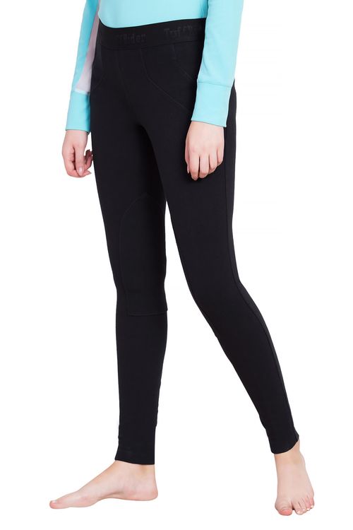 BARN BUSTER: TuffRider Women's Cotton Schoolers Riding Tights - 32 Regular - Black