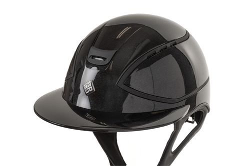 OVERSTOCK: Hassinger Presidente Helmet - Large/X Large (57-61cm) - Black Sparkle/Black Matte