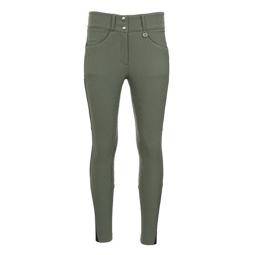 OVERSTOCK: Dapplebay Women's Pro Ribbed Silicon Full Seat Breeches - 36 - Rosemary