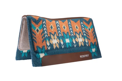 Weaver Synergy Contour Felt Performance Saddle Pad - Navy/Brown