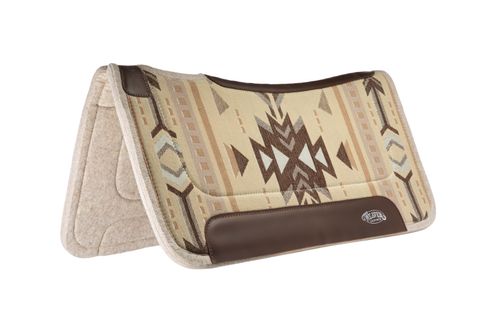 Weaver All Purpose Contour Wool Blend Felt Saddle Pad - Beige/Brown