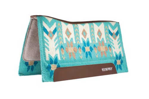 Weaver Synergy Contour Felt Performance Saddle Pad - Baltic/Winter/White