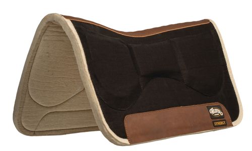 Weaver Steam Pressed Felt Shim Saddle Pad - Black