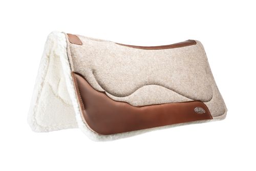 Weaver Gel Contour Wool Blend Felt Saddle Pad - Tan/Brown