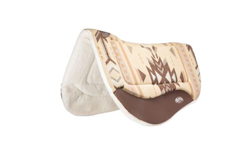 Weaver All Purpose Contoured Barrel Saddle Pad - Beige/Brown