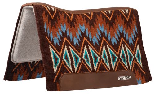 Weaver Synergy Contour Fleece Performance Saddle Pad - Quest Brown/Blue