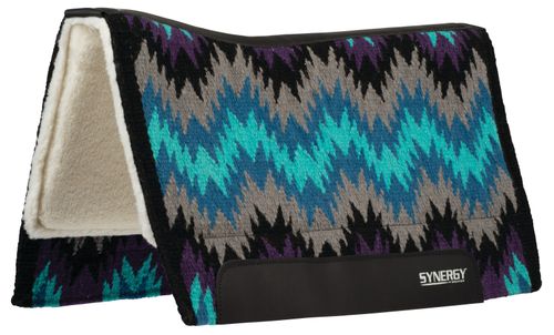 Weaver Synergy Contour Fleece Performance Saddle Pad - Stampede Gray/Purple