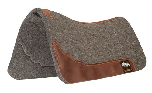 Weaver 3/4" Synergy Deep Contour Steam Pressed Merino Wool Felt Performance Saddle Pad - Charcoal
