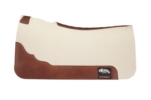 Weaver 3/4" Synergy Deep Contour Steam Pressed Merino Wool Felt Performance Saddle Pad - Natural