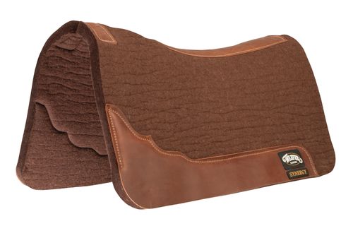 Weaver 3/4" Synergy Deep Contour Steam Pressed Merino Wool Felt Performance Saddle Pad - Chocolate