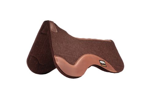 Weaver 1" Synergy Contour Close Contact Steam Pressed Merino Felt Performance Saddle Pad - Chocolate