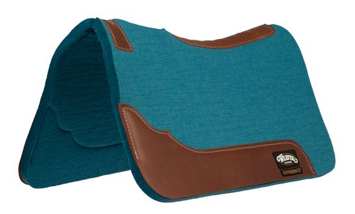 Weaver 1" Synergy Contour Steam Pressed Merino Wool Felt Performance Saddle Pad - Turquoise