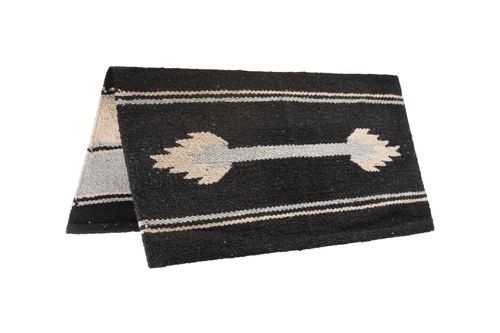 Weaver Double Weave "Grade A" Acrylic Blanket - Black/Cream/Gray