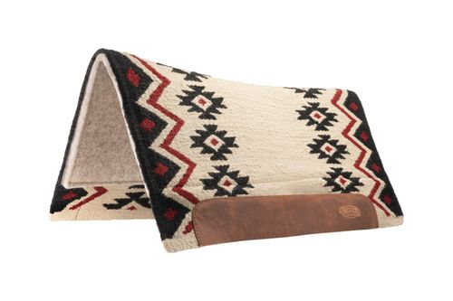 Weaver 1" Flex Felt Saddle Pad - Ivory/Black/Red