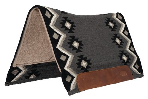 Weaver 1" Flex Felt Saddle Pad - Charcoal/Black/White