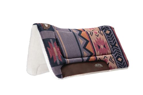 Weaver All Purpose Fleece Contour Saddle Pad - Canyon Sunset/Crown Blue