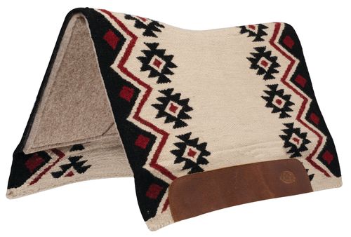 Weaver 3/4" Flex Felt Saddle Pad - Ivory/Black/Red
