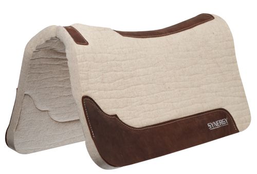 Weaver 3/4" Synergy Contour Steam Pressed Merino Wool Felt Performance Saddle Pad - Natural