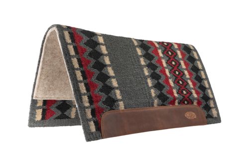 Weaver 3/4" Flex Felt Saddle Pad - Charcoal/Black/Dark Red