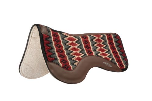 Weaver Close Contact New Zealand Wool Felt Saddle Pad - Charcoal/Black/Red