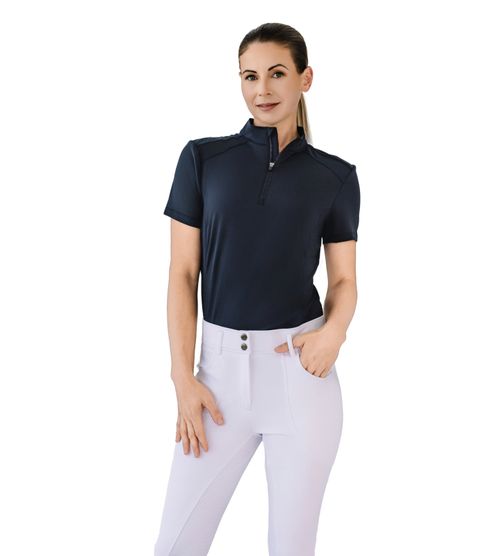 SALE RACK: Catago Women's FIR-TECH Quarter Zip Short Sleeve Top - Medium - Black
