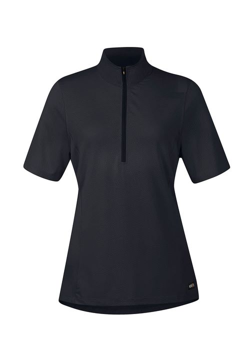 BARN BUSTER: Kerrits Women's Ice Fil Lite Short Sleeve Shirt Solid - Large - Black